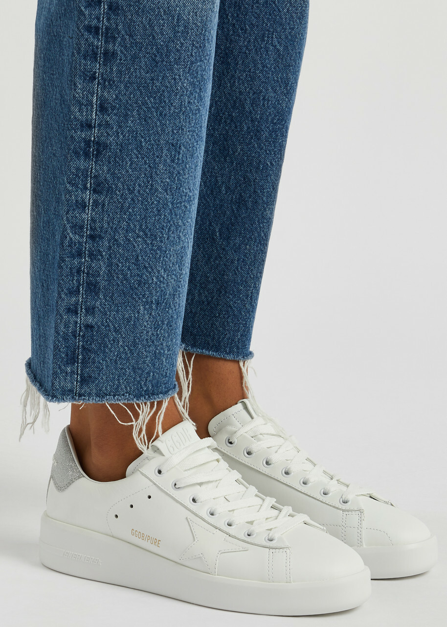 Golden Goose Pure Star Leather Sneakers White Golden Goose