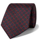 Gucci - 7.5cm Logo-Embroidered Silk-Jacquard Tie - Navy