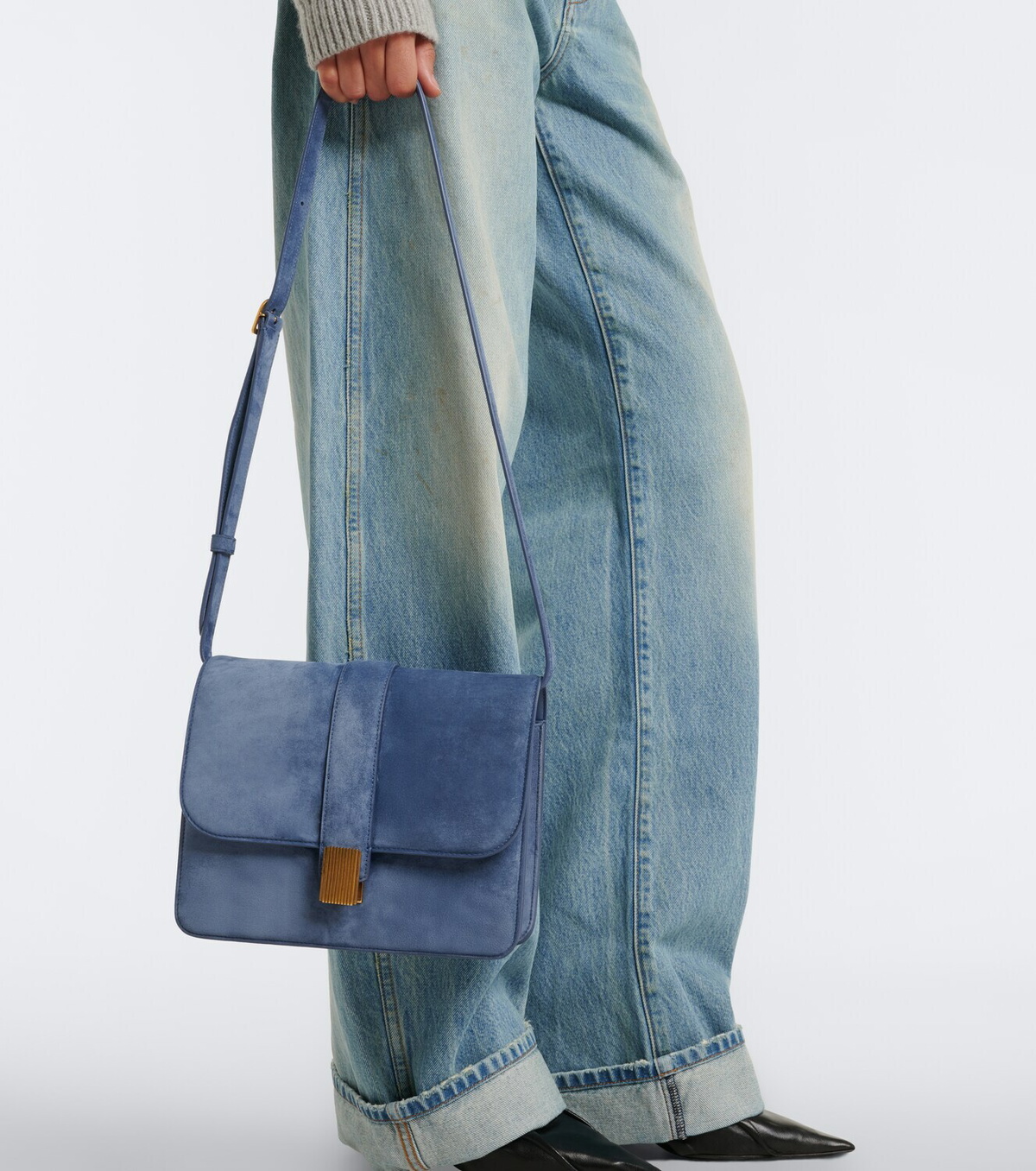 Khaite Blake suede crossbody bag