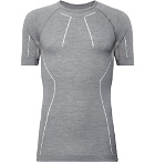 FALKE Ergonomic Sport System - Stretch Virgin Merino Wool-Blend Base Layer T-Shirt - Gray
