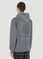 Verse Patch Hooded Sweatshirt in Grey