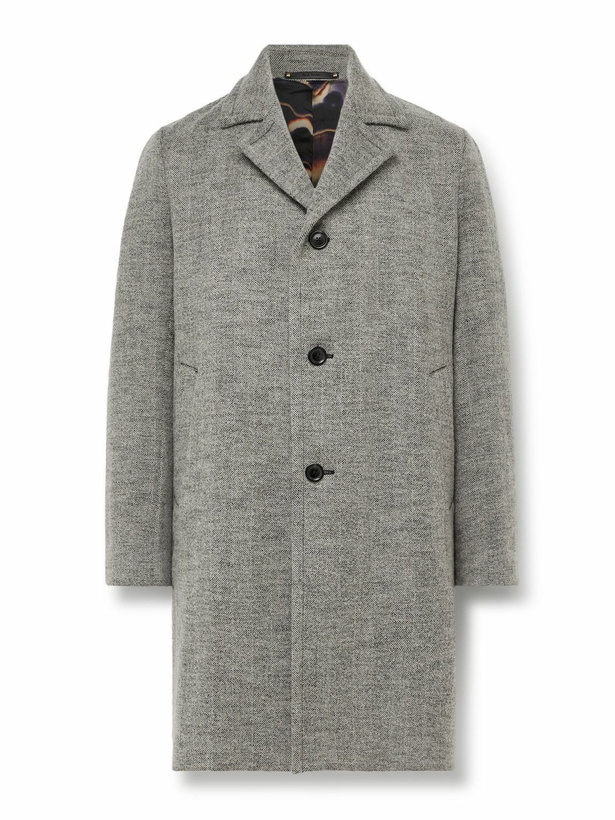 Photo: Paul Smith - Herringbone Wool-Blend Coat - Gray