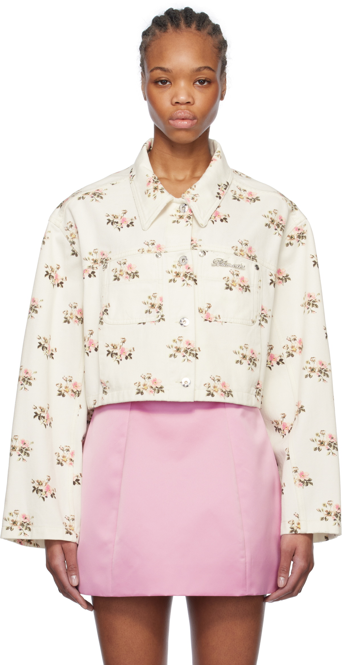Blumarine Embellished denim gown Blumarine