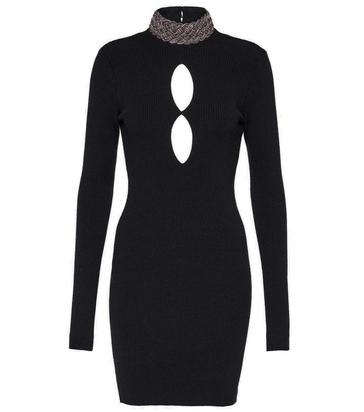 Photo: Giuseppe di Morabito Embellished wool-blend minidress