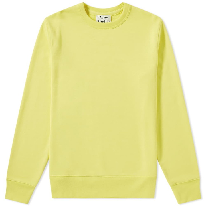 Photo: Acne Studios AS Embroidered Crew Sweat Yellow