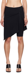JOHANNA PARV Black Asymmetric Mini Skort