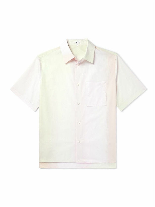 Photo: Loewe - Logo-Embroidered Cotton-Poplin Shirt - Pink