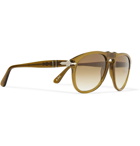 A.P.C. - Persol Aviator-Style Acetate Sunglasses - Brown