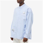 Men's AAPE Now Oxford Cotton Shirt in Sky Blue