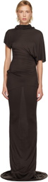 Rick Owens Lilies Brown Concordians Lilith Maxi Dress