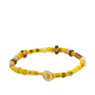 Mikia Men's Multi Trade Beads Bracelet in Yellow