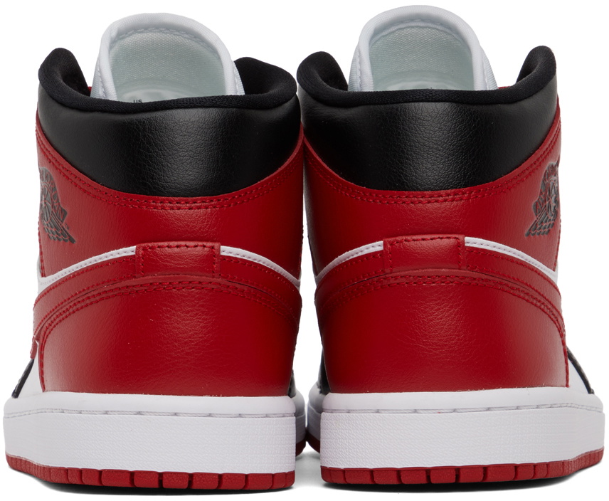 Nike Jordan Black & Red Air Jordan 1 Mid Sneakers Nike Jordan Brand