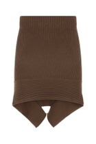 ANDREĀDAMO Brown Stretch Viscose Blend Skirt