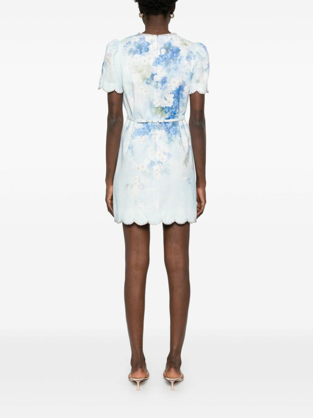 zimmerman blue dress Zimmermann Cotton Chintz Wrap Midi - The Rebellion Mermaid Picnic Dress in Blue Mermaid from our Cruise 2026 Collection ZIMMERMANN Floral Appliqu Belt Dress