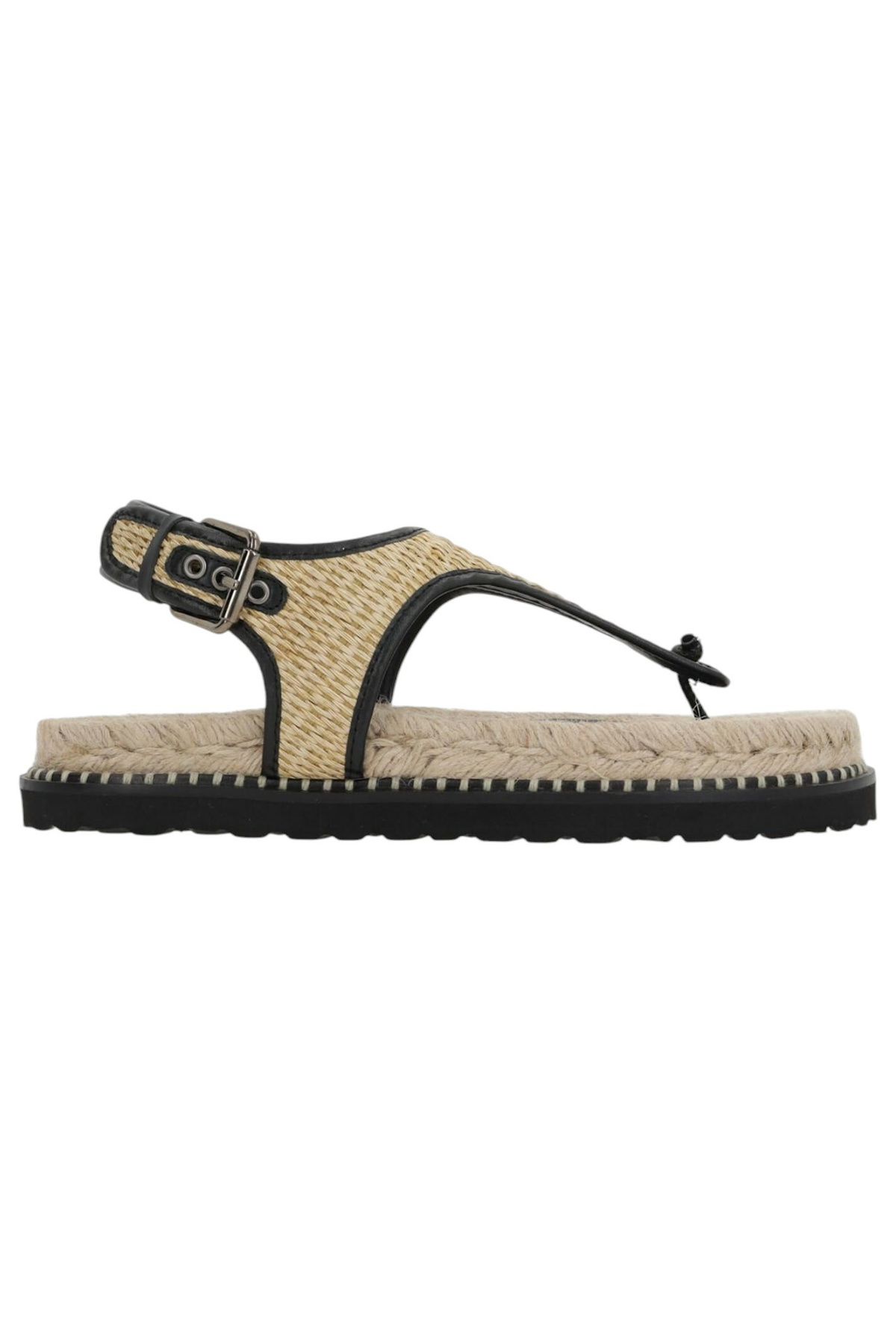 Castañer Tamesis/104 Thong Sandals In Raffia And Smooth