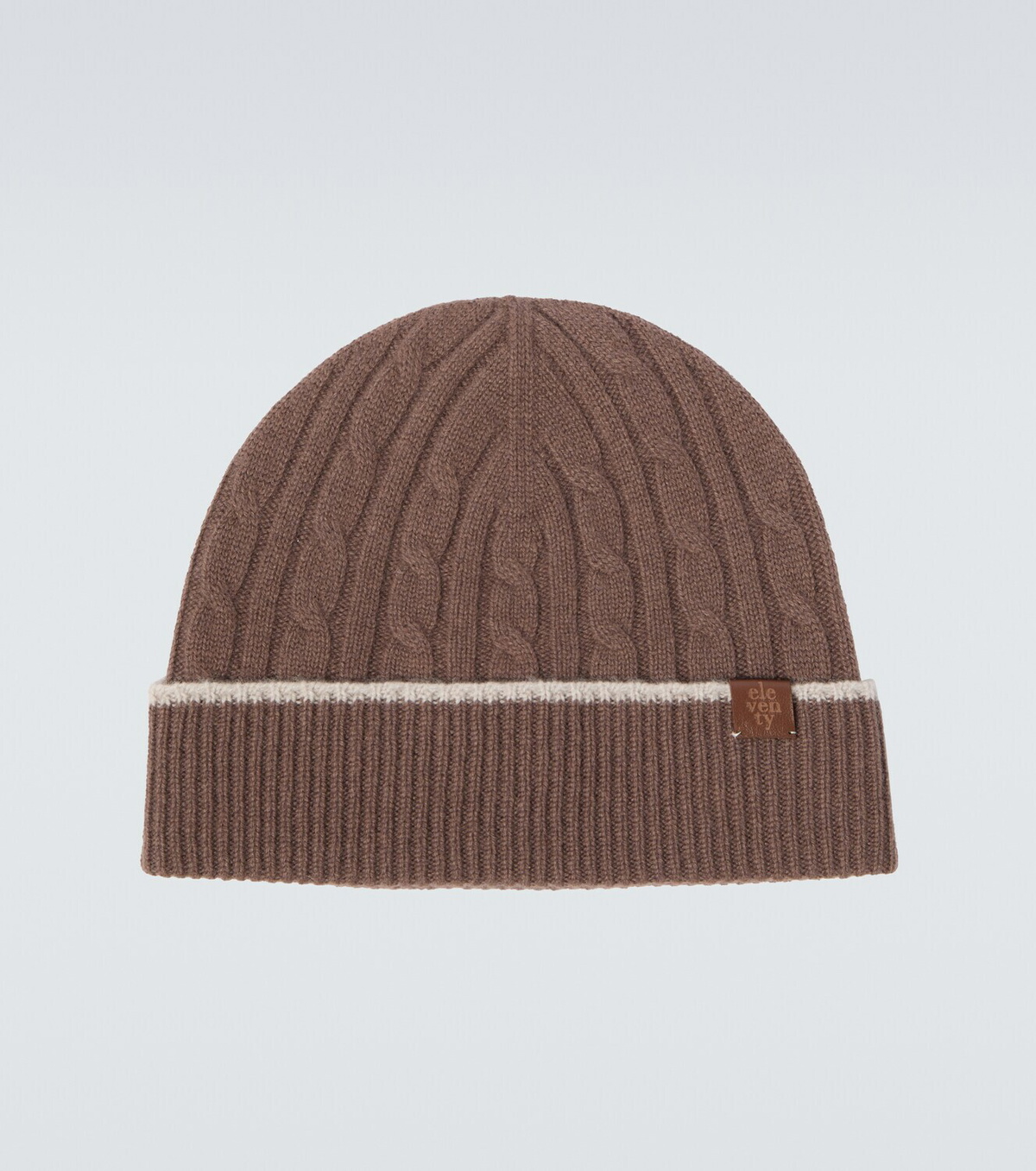Eleventy Cable-knit cashmere beanie