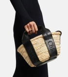 Chloe - Sense Mini raffia tote bag