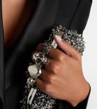 McQueen Knuckle embellished clutch