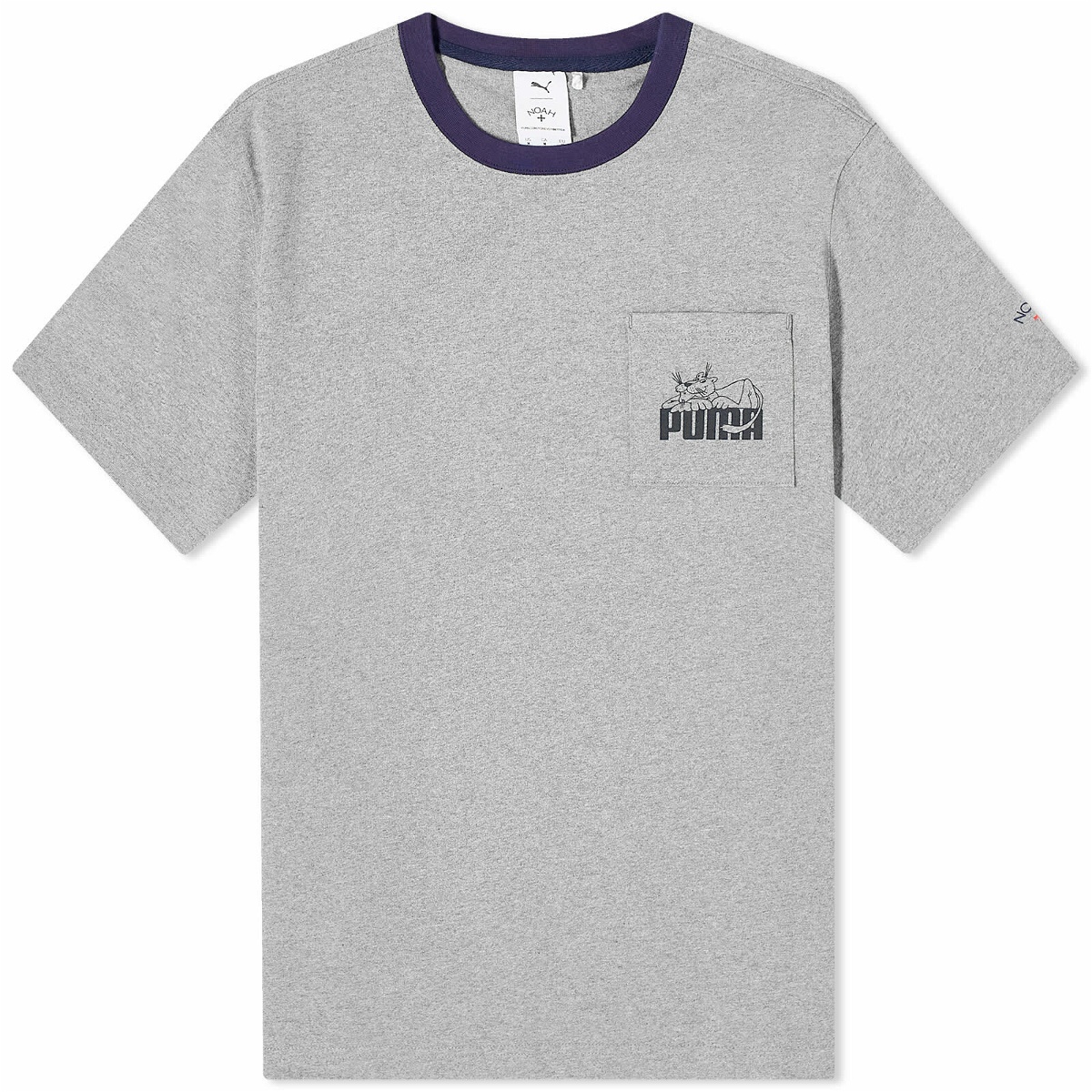 Puma Men\'s Long Sleeve Grey Baseline MMQ Pocket Puma in Heather Light T-Shirt