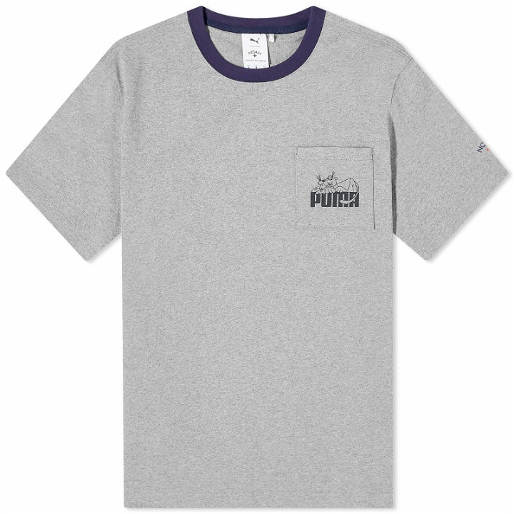 Photo: Puma Men's x Noah Pocket T-Shirt in Medium Grey Heather
