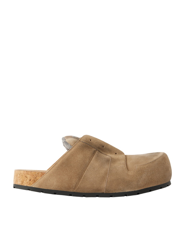 Photo: Balenciaga - Dumbo Suede Mules - Neutrals