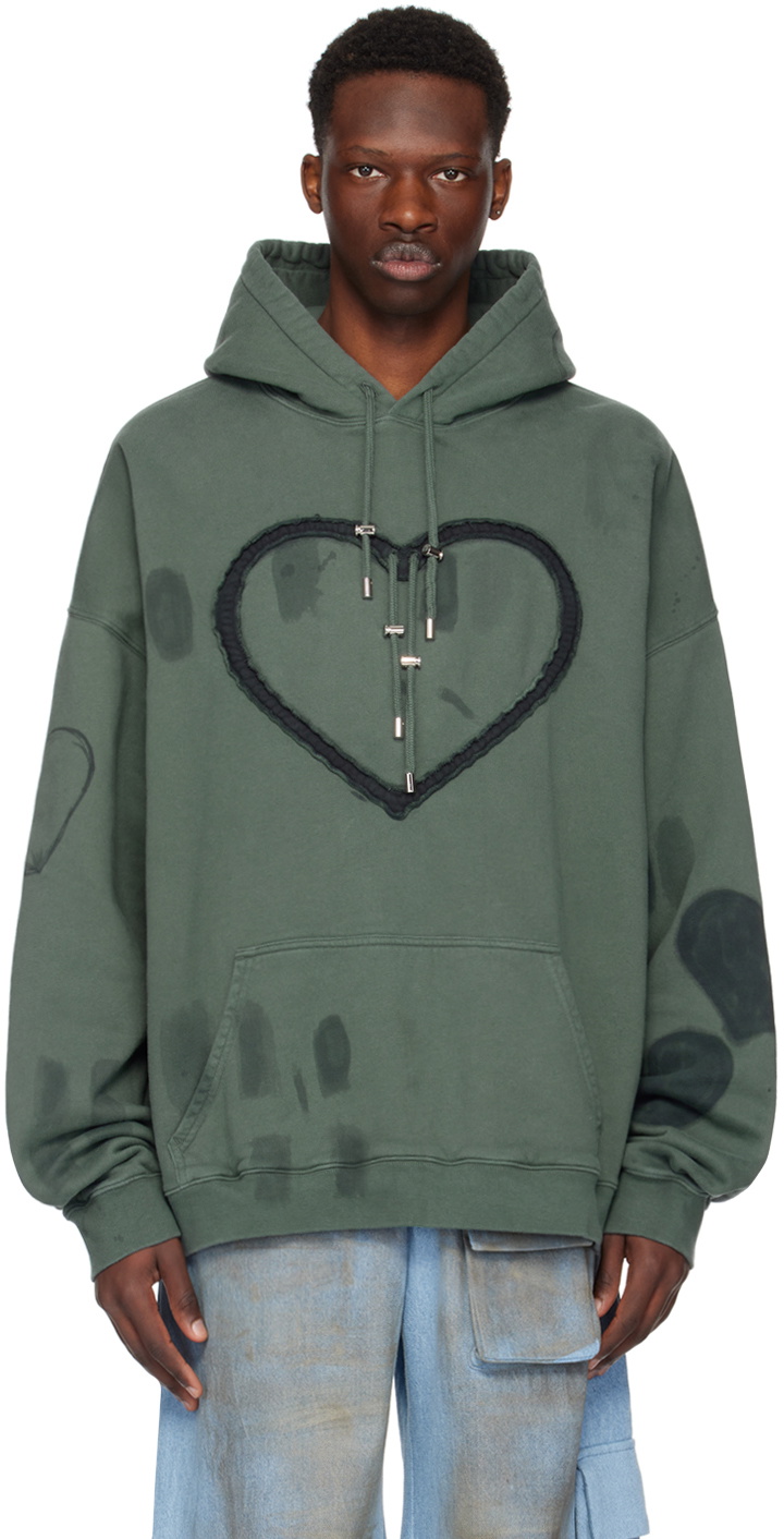 Collina Strada Yellow Rhinestone Hoodie Collina Strada