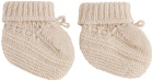 Bonpoint Baby Off-White Cashmere Telse Pre-Walkers