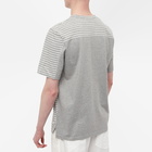 Folk Men's Stack Stripe T-Shirt in Grey Melange/White