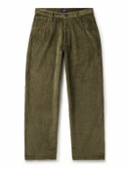 Noah - Straight-Leg Cotton-Corduroy Trousers - Green