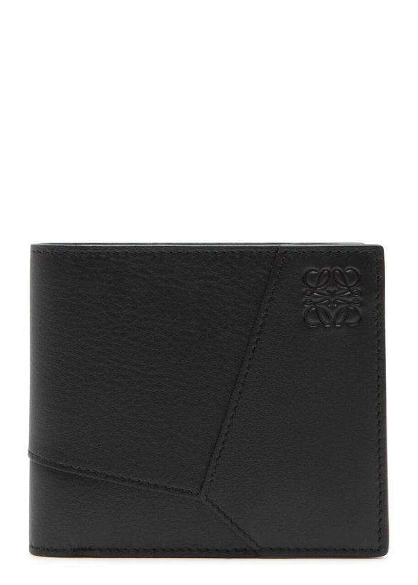 Photo: Loewe Puzzle Gained Leather Wallet - Black - One Size