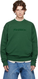 JW Anderson Green Logo Embroidery Sweatshirt