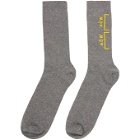 A-Cold-Wall* Grey Bracket Logo Socks
