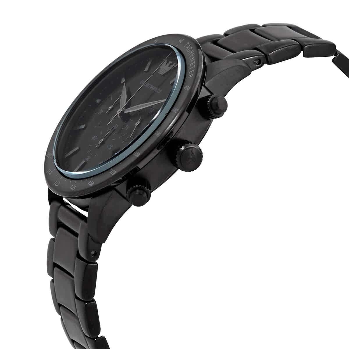 Emporio Armani Mario Chronograph Quartz Black Dial Mens Watch AR11242 ...