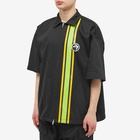 Ambush Men's Zip Short Sleeve Shirt in Black/White