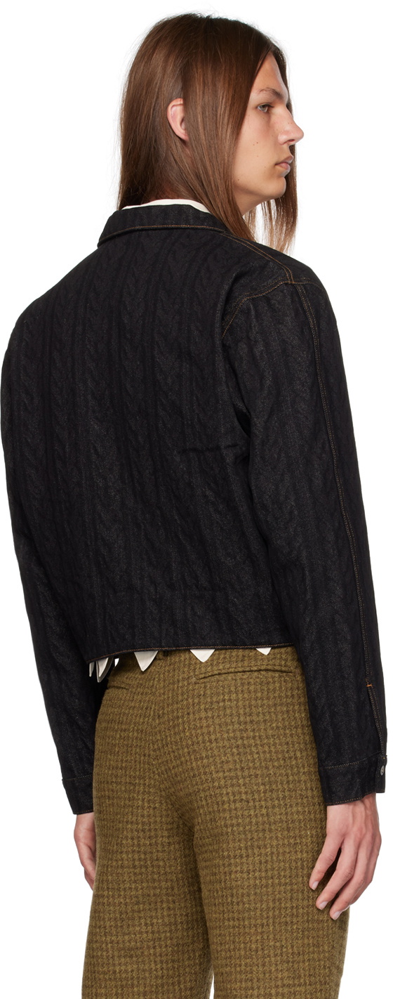 Juntae Kim Black Flag Denim Jacket