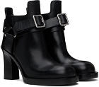 Burberry Black Leather Stirrup Low Boots