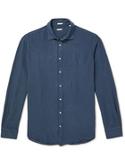 Massimo Alba - Canary Linen-Gauze Shirt - Blue