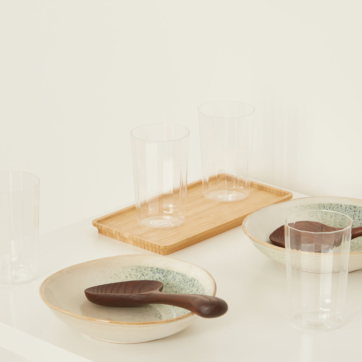HAY Angle Glass Large - Set of 4 in Clear 