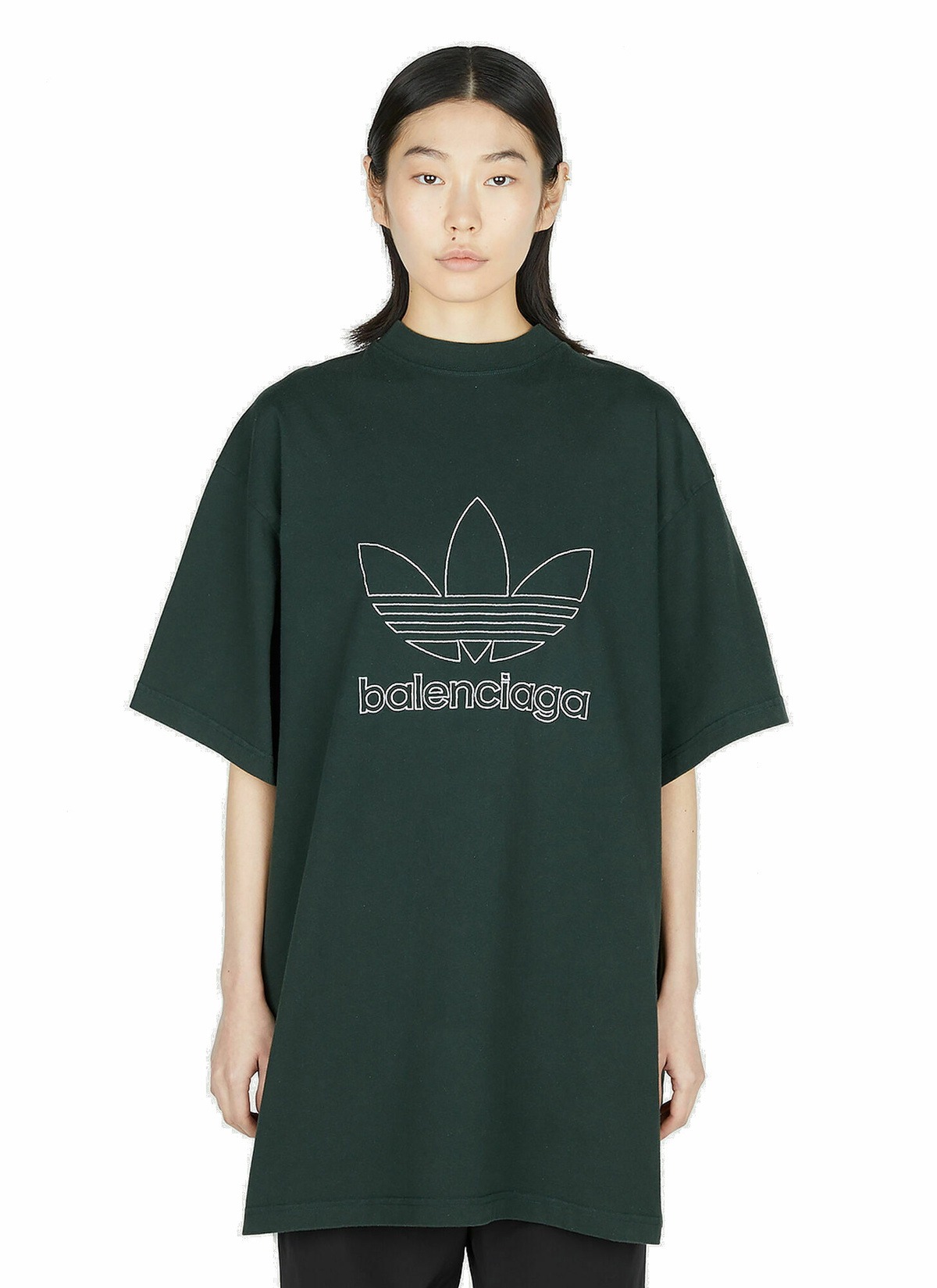 adidas x Balenciaga - Logo Print T-Shirt in Green adidas