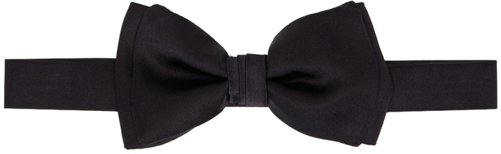 Photo: Ferragamo Black Silk Bow Tie