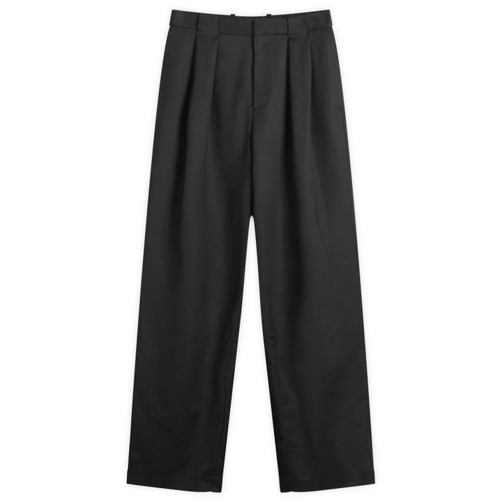 Photo: Casablanca Men's Workwear Wool Belt Loop Trouser in Black