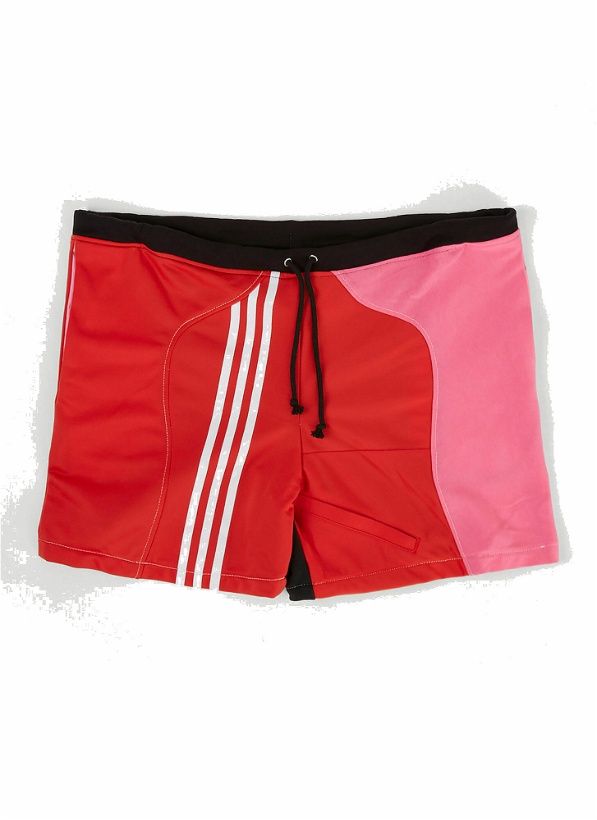 Photo: x adidas Upcycled Multi Panel Shorts in Red