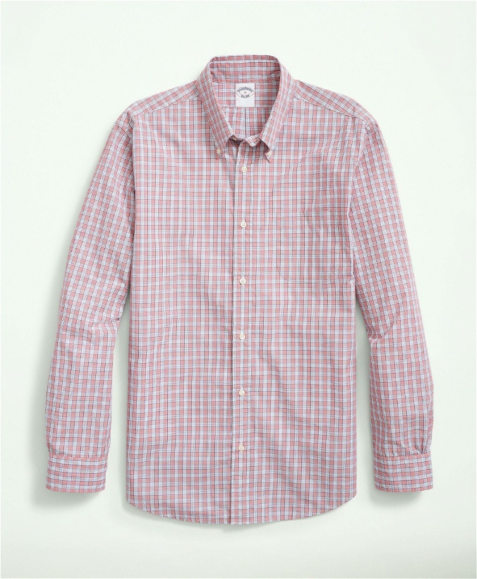 Photo: Brooks Brothers Men's Friday Shirt, Poplin Checked | Red