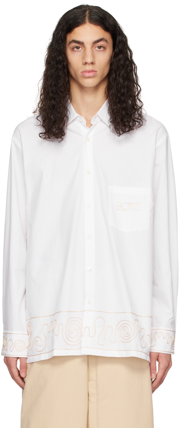 Jacquemus White Embroidered Shirt Jacquemus