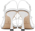 Studio Amelia White Wishbone 90 Heeled Sandals