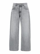 Icon Denim bea Grey Jeans With Belt Loops And Logo Patch On The Rear In Denim Woman