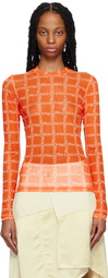 JW Anderson Orange Grid Blouse