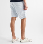Alex Mill - Striped Cotton-Blend Drawstring Shorts - Blue