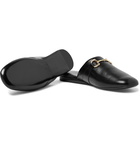 Gucci - Pericle Horsebit Leather Slippers - Black