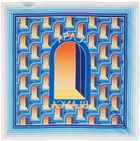 Casablanca Blue 'L'arche de Nuit' Small Scarf